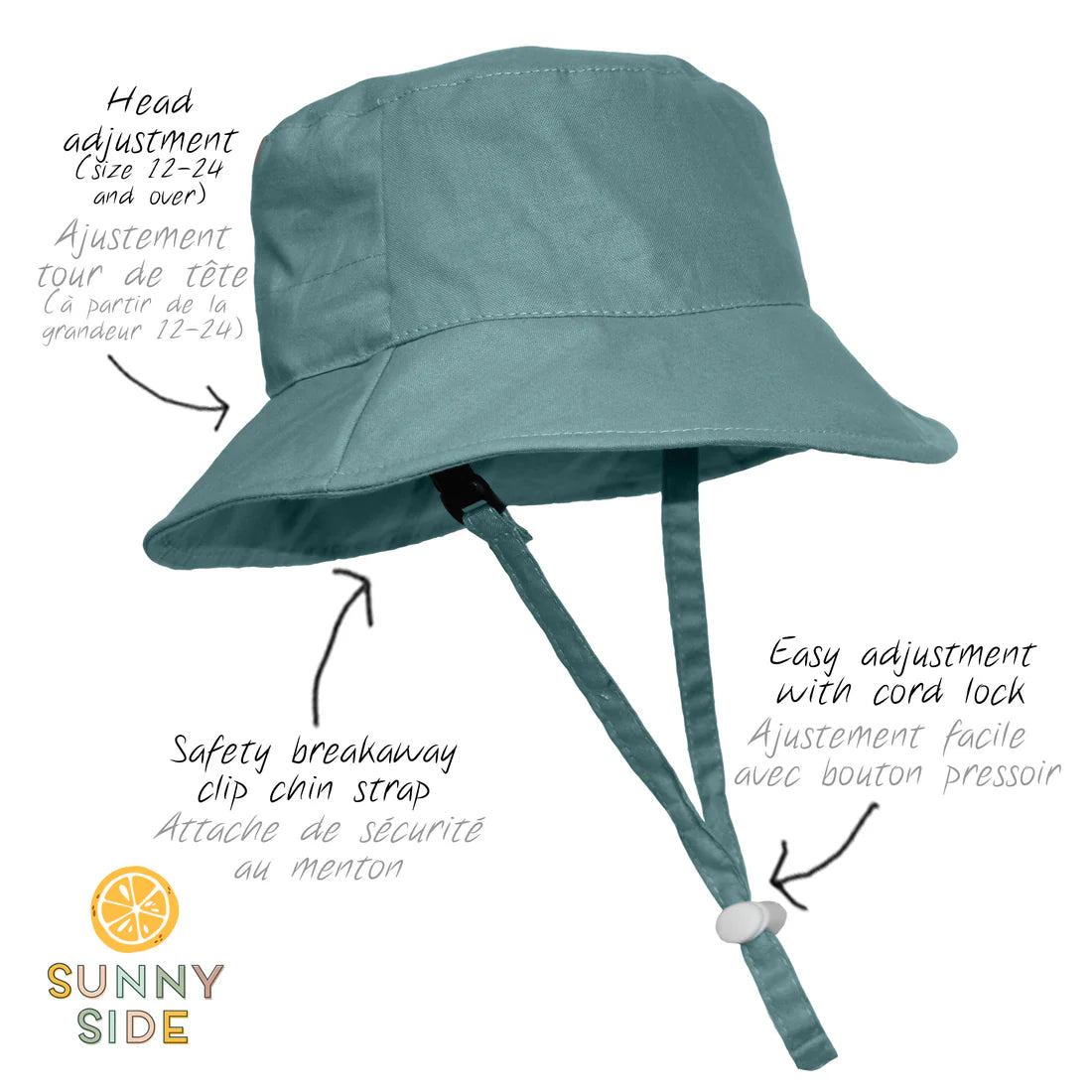 Chapeau Bucket - Bleu Acier (Teal)