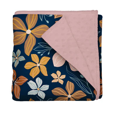 Couverture de minky - Roses de Chine