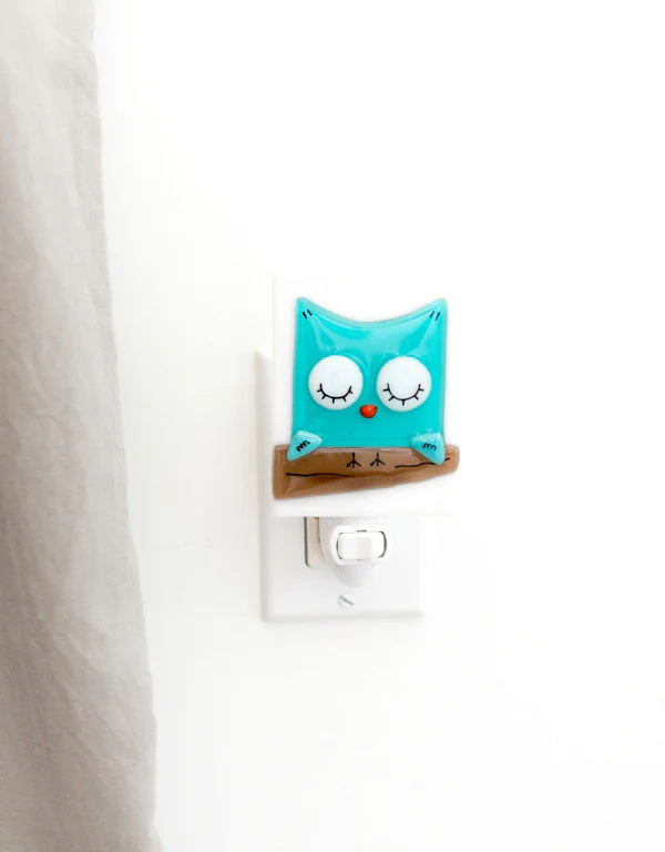 Veilleuse - Petit hibou - Turquoise