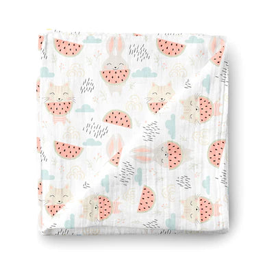 Mousseline de bambou - Lapin-Melon