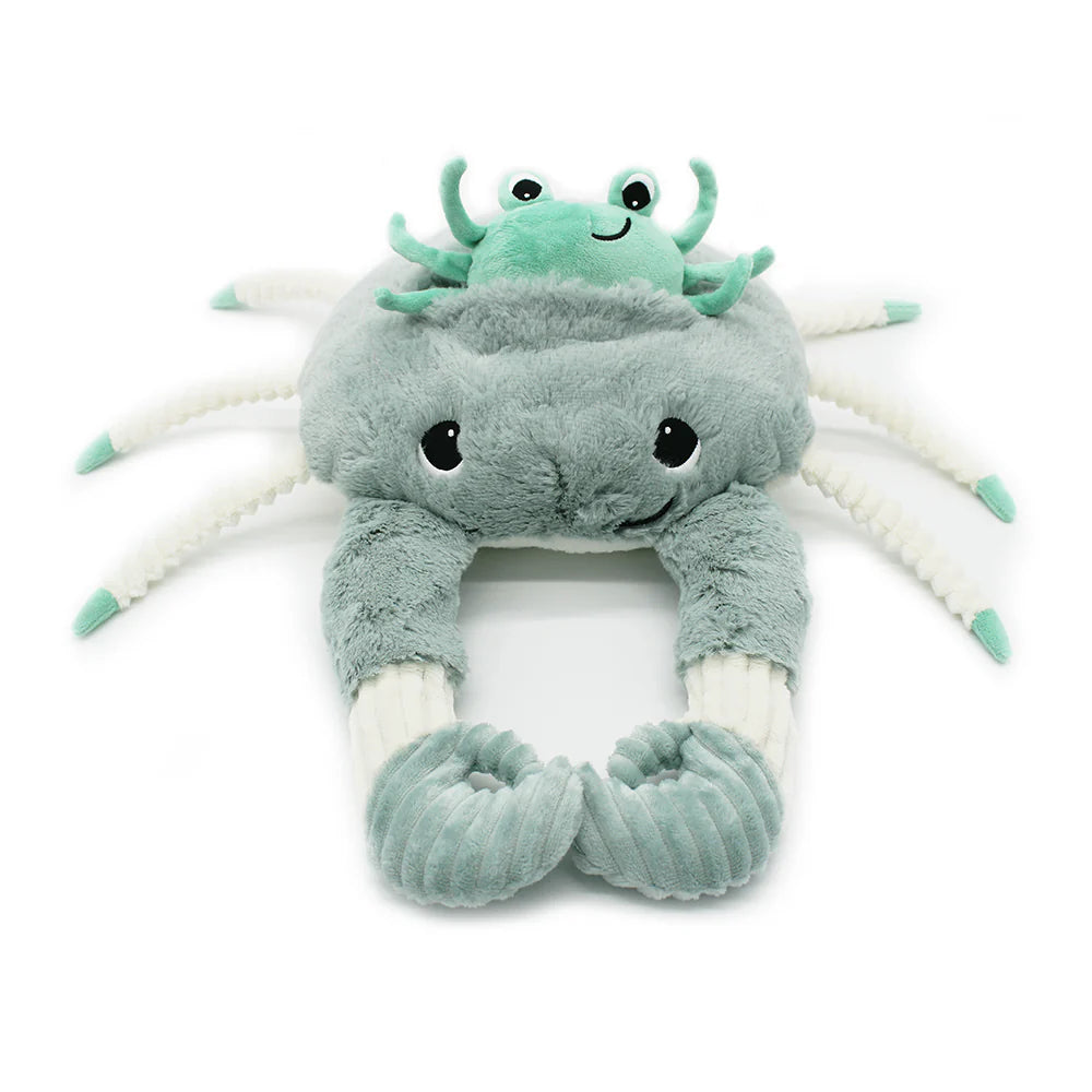 Peluche crabe Cassecou maman et son bébé menthe - Les Ptipotos