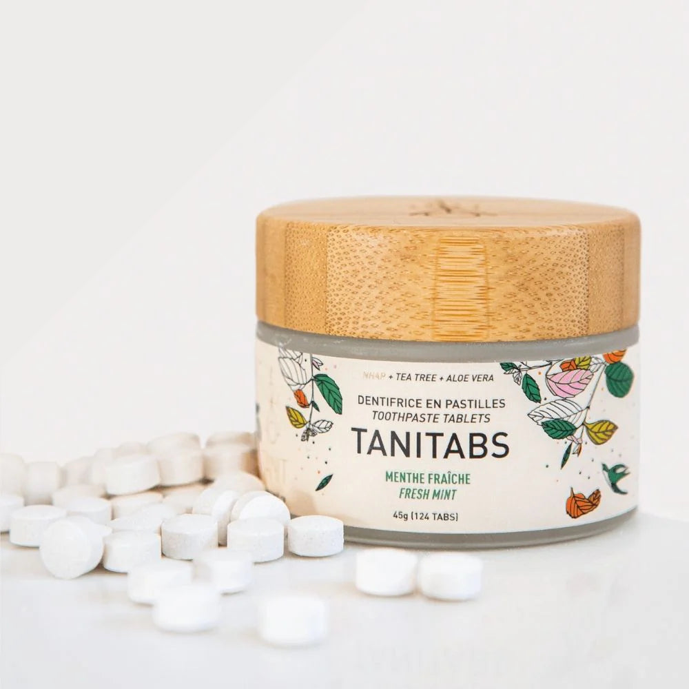 Dentifrice en Pastilles à Croquer Menthe - Bocal 124 pastilles