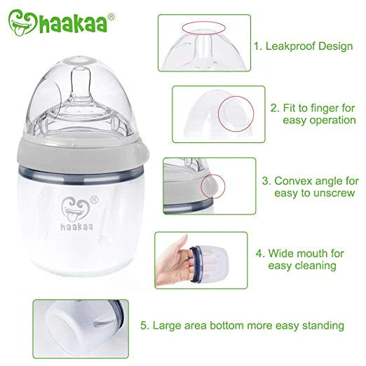 Pompe en silicone de 3e génération, 160 ml - Gris