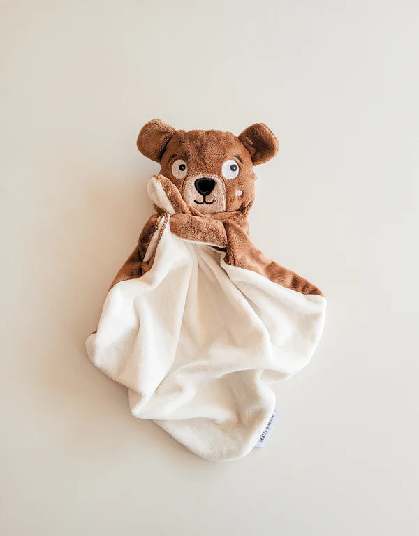 Peluche doudou chien marron blanc Boulgom 22 cm chez vous des demain Peluche doudou chien marron blanc Boulgom 22 cm chez vous des demain