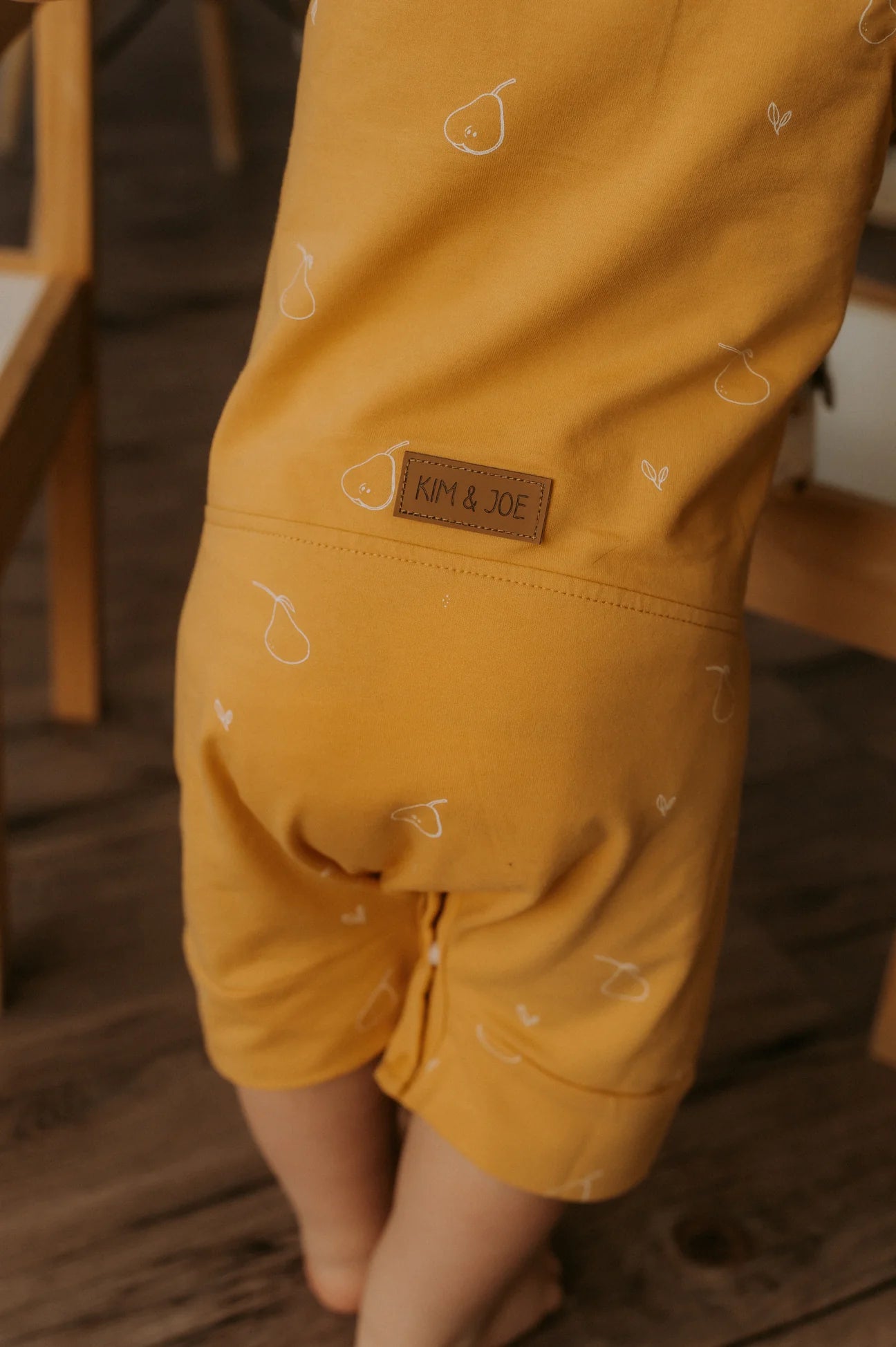 Romper évolutif jaune motif poires