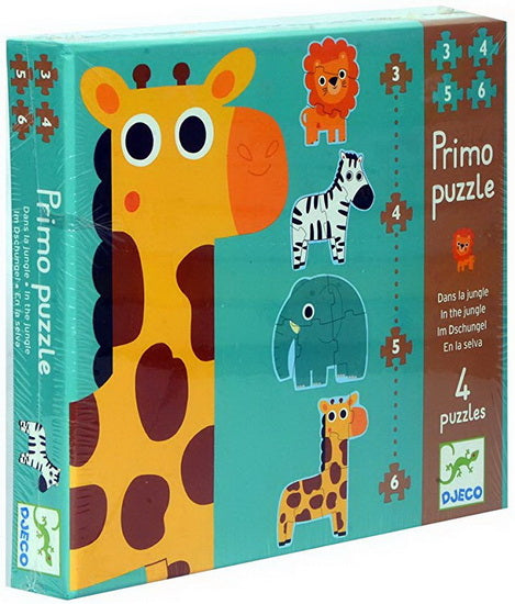 Primo Puzzle - Dans La Jungle 3,4,5,6 pièces