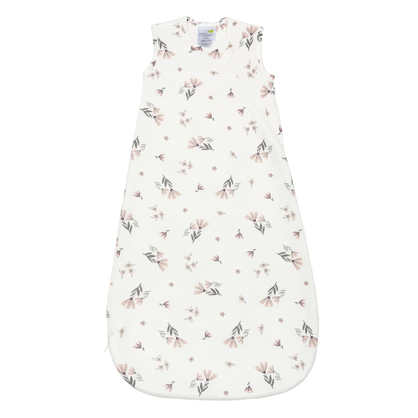 Sac de nuit matelassé en bambou - Fleurs aquarelles (1.0 tog)