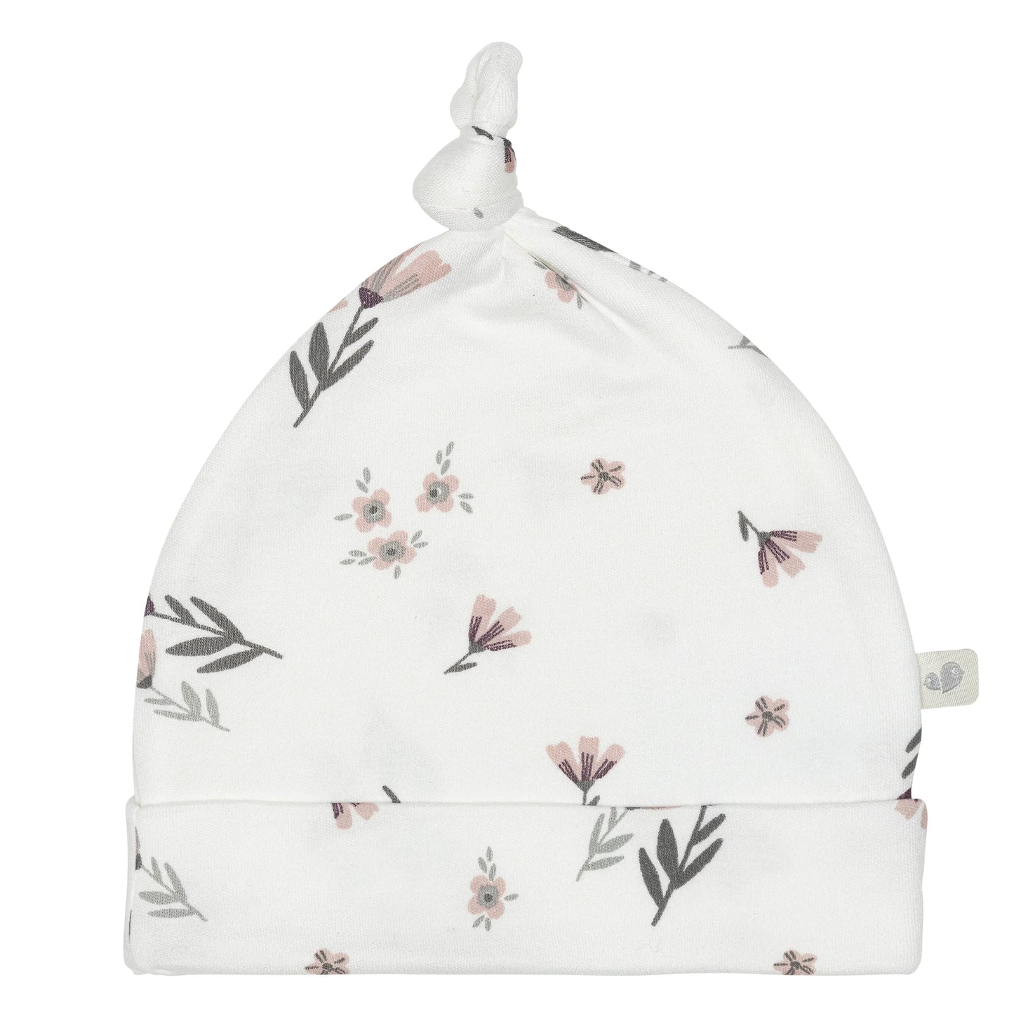 Bonnet en bambou pour nouveau-né - Fleurs aquarelles