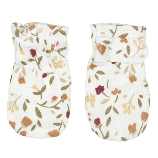 Mitaines anti-rayures en bambou pour nouveau-né - Floral