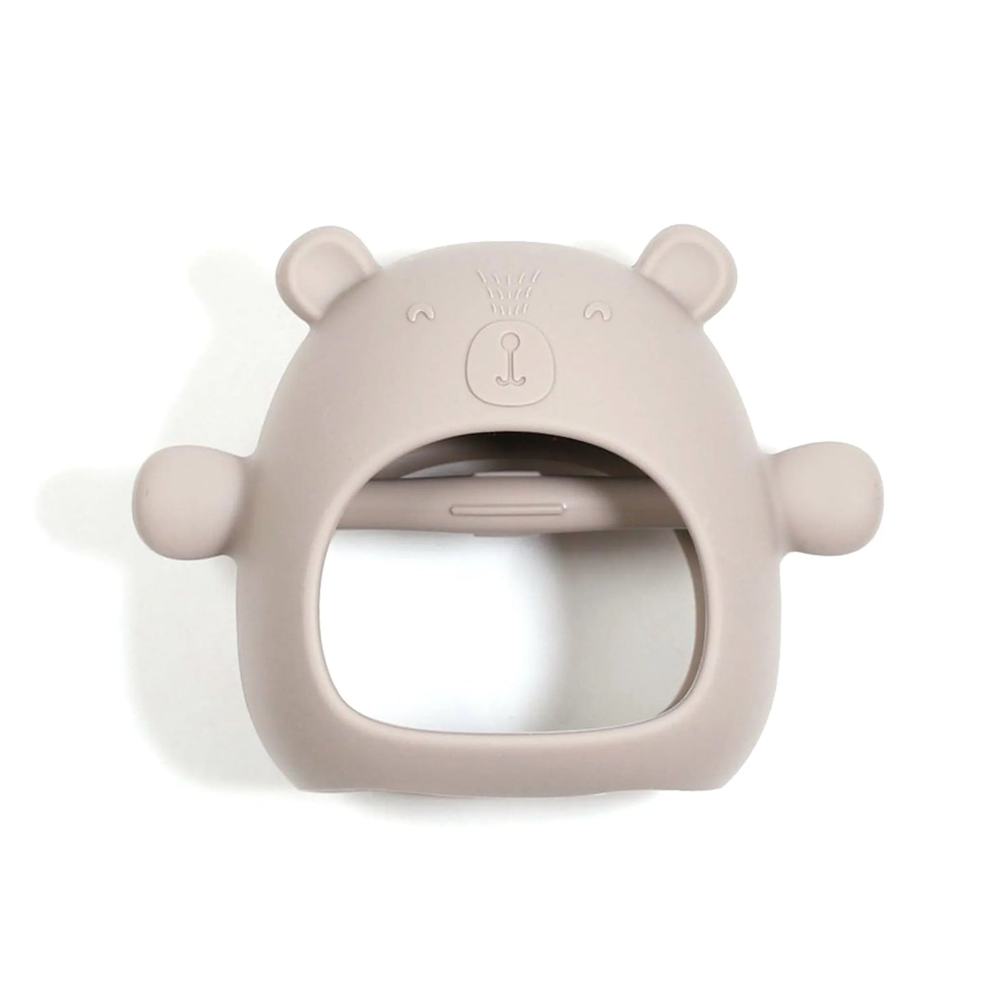 Mitaine de Dentition en Silicone – Ours Taupe