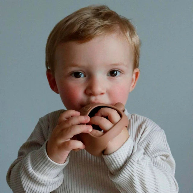 Mitaine de Dentition en Silicone – Ours Blush