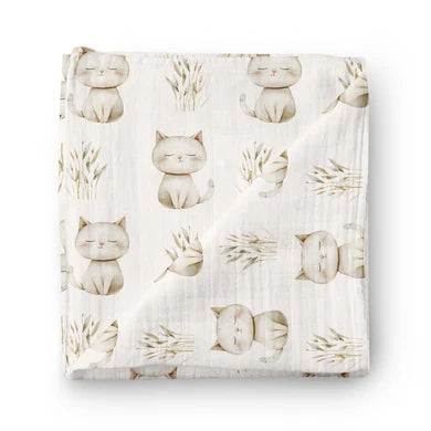 Mousseline de bambou - Chaton-ron-ron