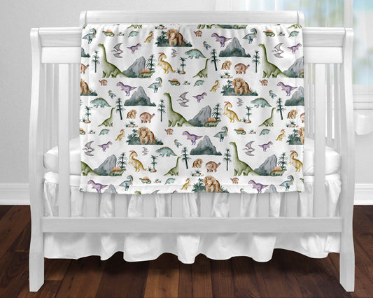 Couverture de minky - Dinosaure aquarelle