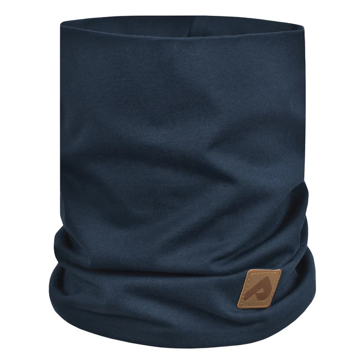 Cache-cou de coton avec doublure polaire Marine
