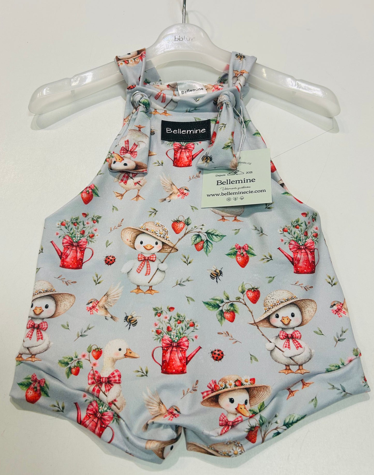 Salopette - Petits oies et fraises