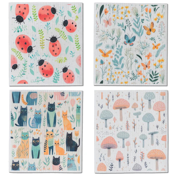 Lot de 4 chiffons éponges