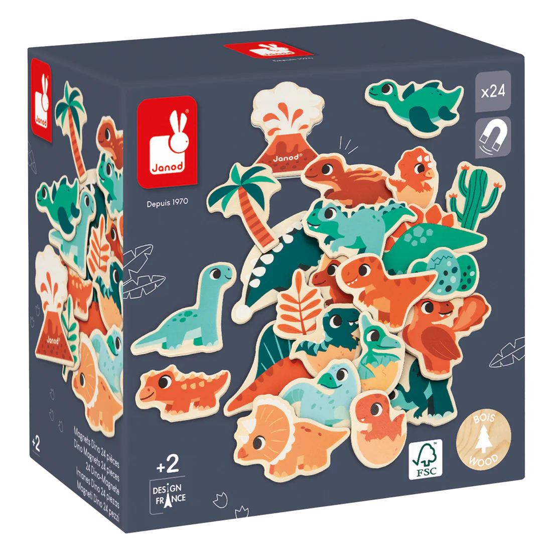 24 aimants dinos