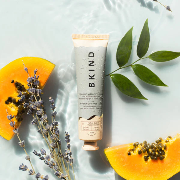 Exfoliant visage hydratant avec enzymes de papaye et extrait de thé vert
