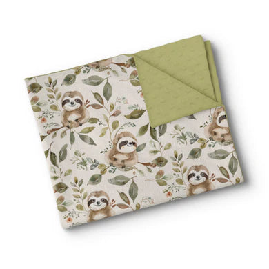 Couverture de minky - Petits paresseux