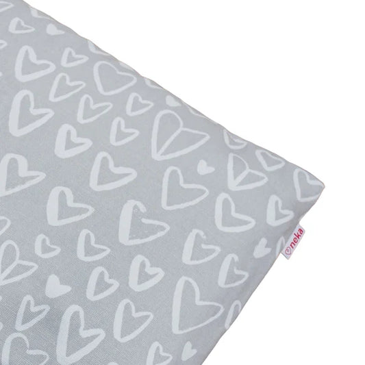 Oreiller pour enfant coeur gris