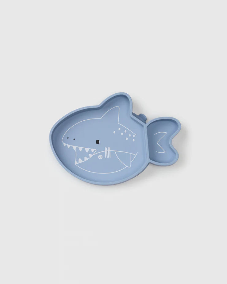 Assiette à goûter en silicone - Sarah le requin
