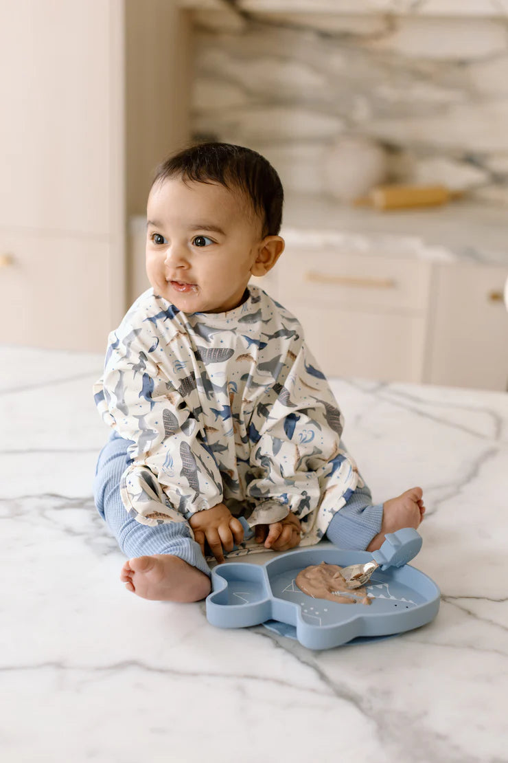 Assiette à goûter en silicone - Sarah le requin