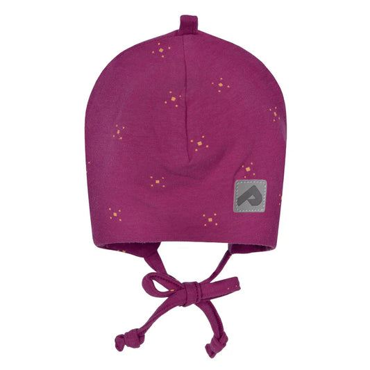 Tuque à oreilles en coton carrés cerises