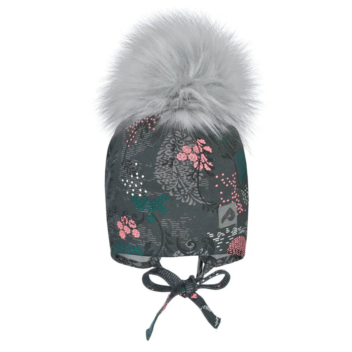 Tuque en coton à oreilles avec doublure polaire Flore