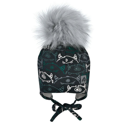 Tuque en coton à oreilles avec doublure polaire Monstres