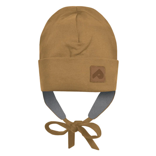 Tuque en coton à oreilles avec doublure polaire Caramel
