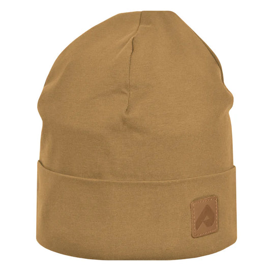 Tuque en coton avec doublure polaire caramel