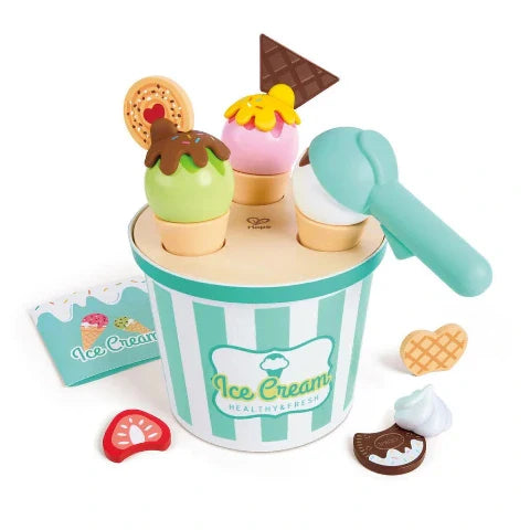 Ensemble de crème glacée à servir