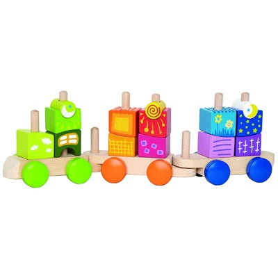 Train de bois - Blocs Fantaisie