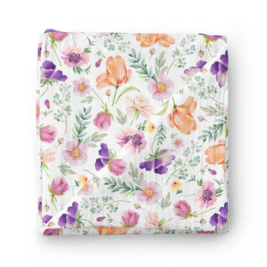 Mousseline de bambou - Éclat de pivoines