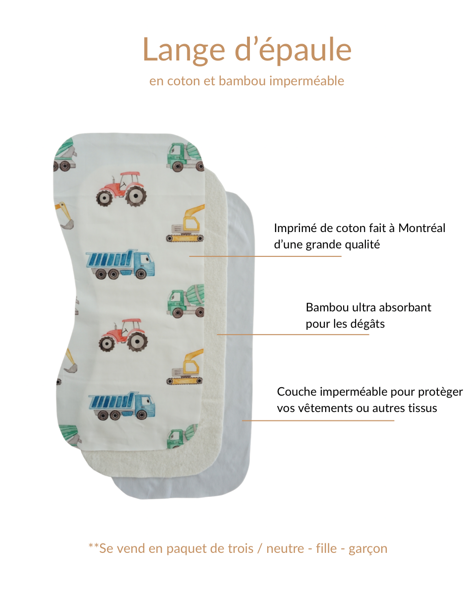 Ensemble de 3 Langes d’Épaule