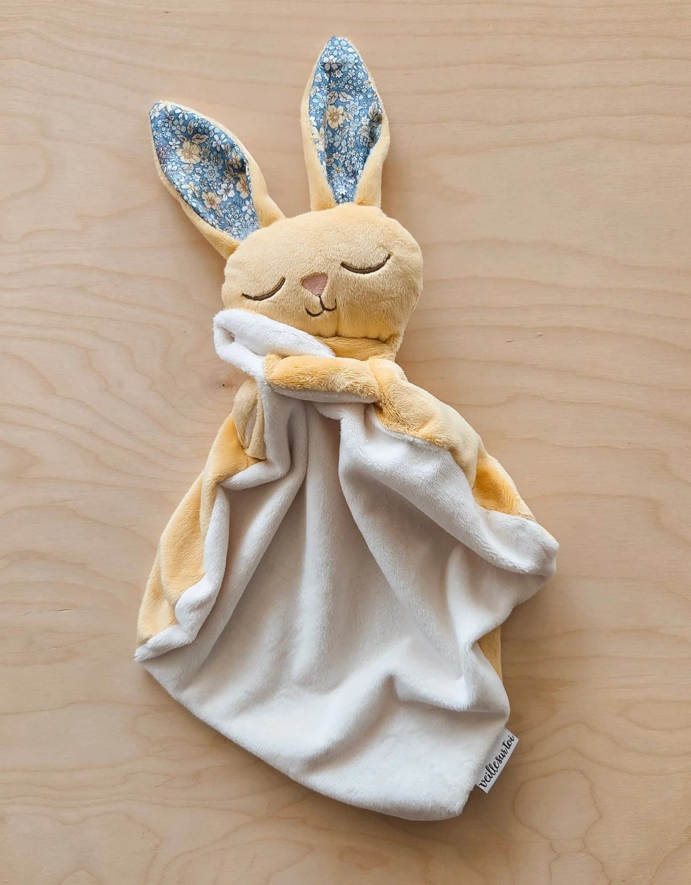 Doudou lapin - Fleuri