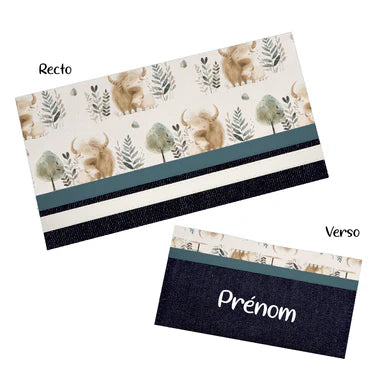 Protège carnet de santé - Maman et bébé vaches highland