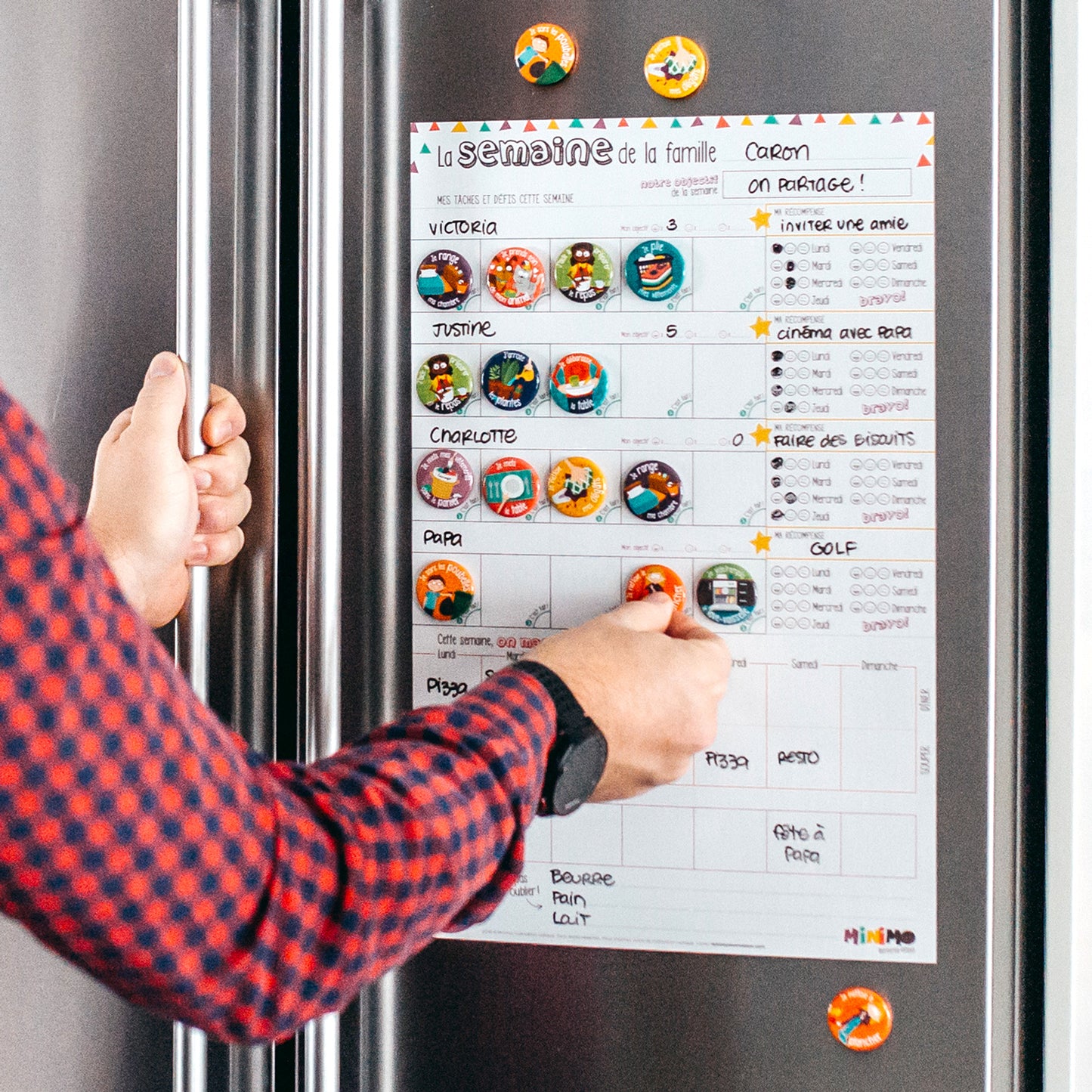Organisateur familial une semaine à la fois – vertical