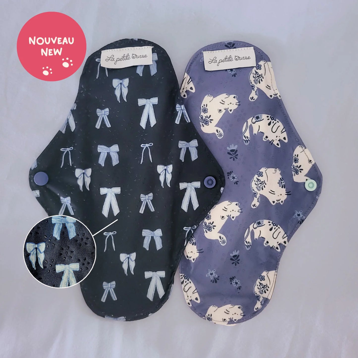 Serviettes hygiéniques de jour réutilisables