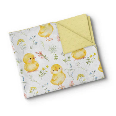 Couverture de minky - Poussin