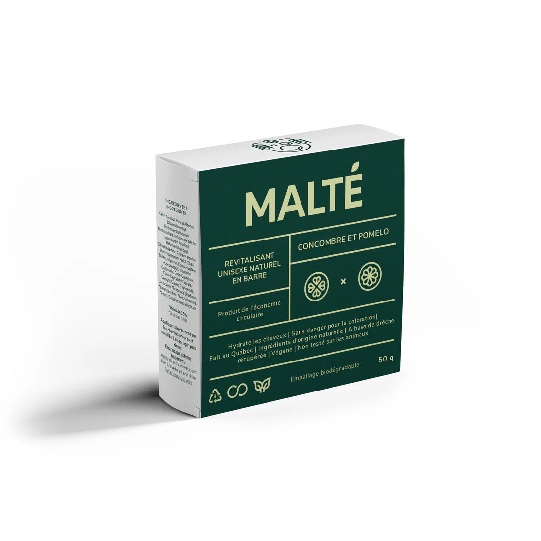 Revitalisant unisexe naturel hydratant et démêlant - Concombre & Pomelo