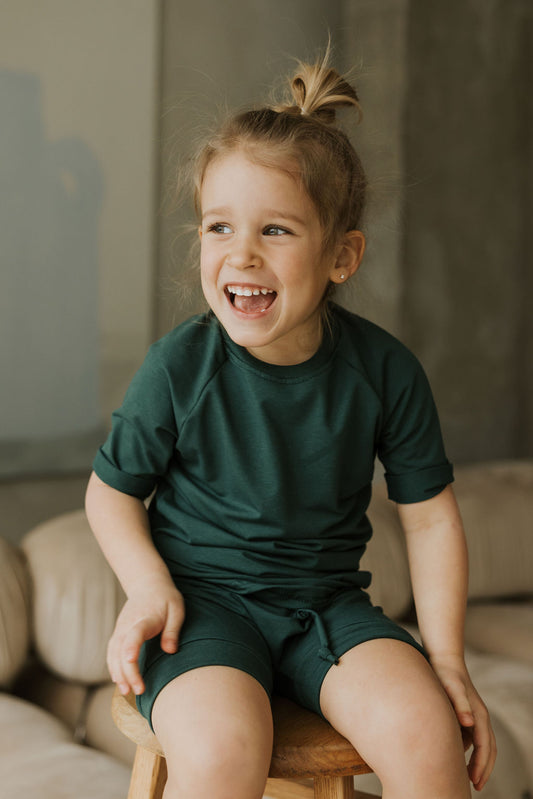 T-shirt en bambou Vert Collégial