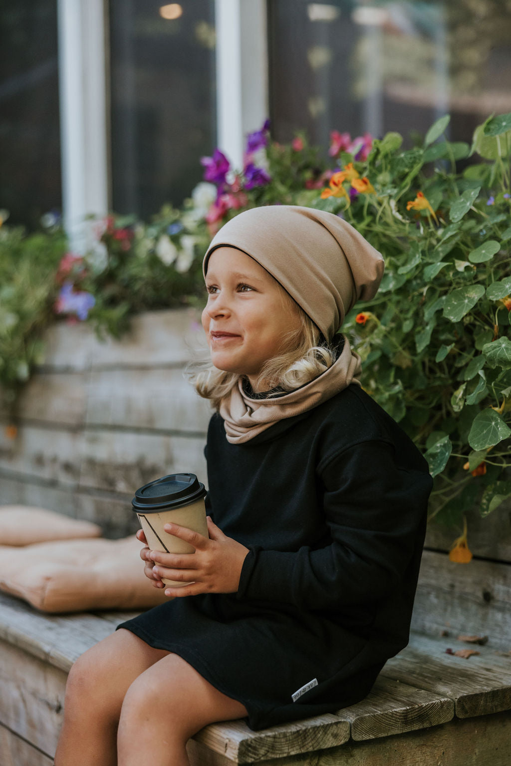 Tuque réversible - Marine et beige