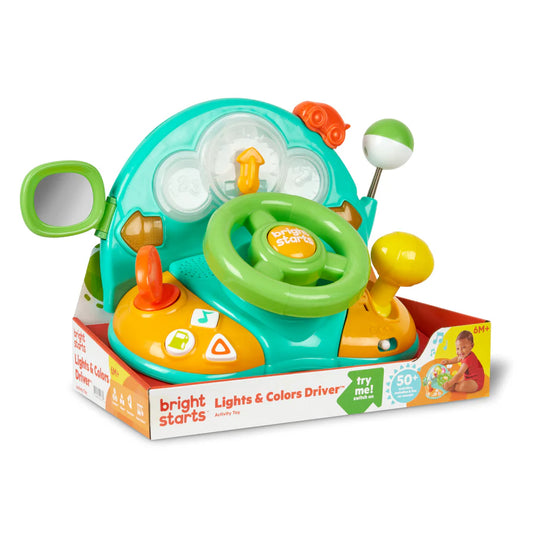 Jouet pour bébé avec volant lumineux et couleurs