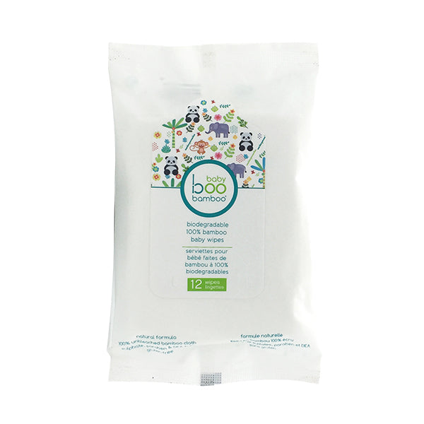 Lingettes pour bébé biodégradables 100 % 12 unités