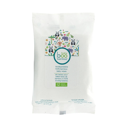 Lingettes pour bébé biodégradables 100 % 12 unités