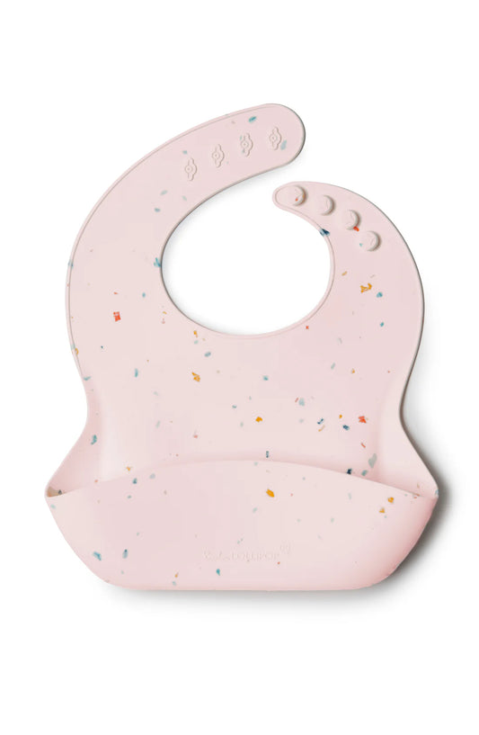 Bavette de silicone Confetti Blush