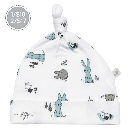 Bonnet pour bébé en bambou pour nouveau-né - Lapins