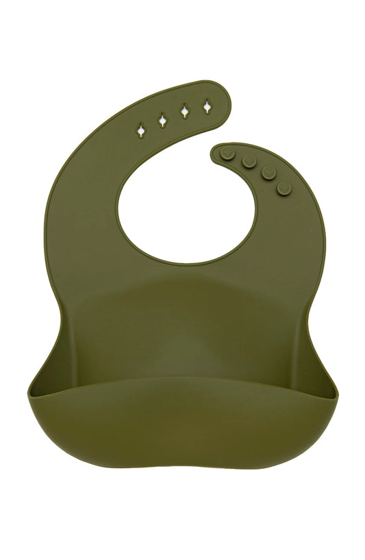 Bavette de silicone Olive