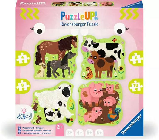 Puzzle Up : Animaux de la ferme (4 + 6 + 8 + 10 mcx)